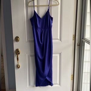 Purple midi dress